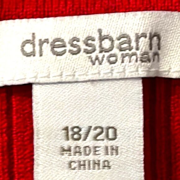 Dressbarn 18/20 red fine cable and rib sweater three quarter sleeve - Picture 8 of 11